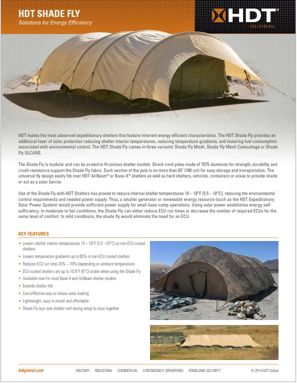 US MILITARY BASE-X Tent Shelter SHADE FLY - 22'x55'x10' - Image 1 of 2