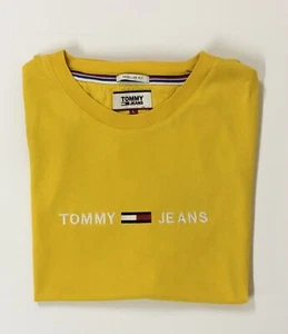Tommy Jeans’ Men’s T Shirt. Size L) Authentic Colour Sun Yellow. - Picture 1 of 6