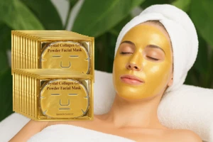 Pack Of 5 Infused 24K Gold Masks to brighten and reduce fine lines. - Picture 1 of 4