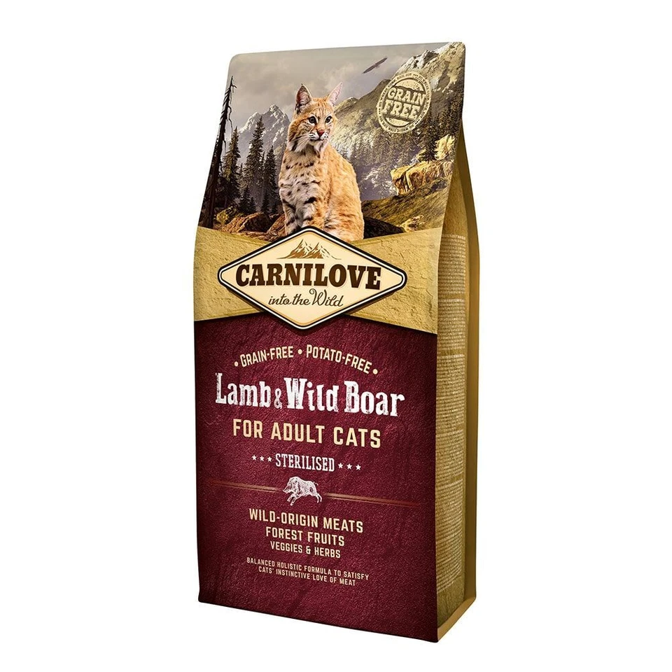 Carnilove Katze - Lamb & Wild Boar/ Sterilised auch für ältere Katzen  6kg - Bild 1 von 1