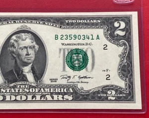 2009 $2 TWO DOLLAR BILL ( New York B ) UNCIRCULATED - Picture 1 of 3