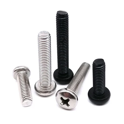 50pcs M1M1.2M1.6M2M2.5M3M4 Small Micro Cross Round Bolt Phillips Pan Head Screw - Image 1 of 4