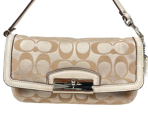 Polso sottile Coach Kristin firmato avorio beige raso