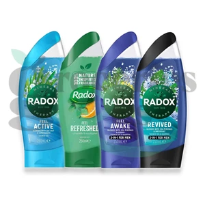 Radox 2-in-1 Shower Gel & Shampoo With Hanging Hook 250ml - Assorted Fragrances - Picture 1 of 4