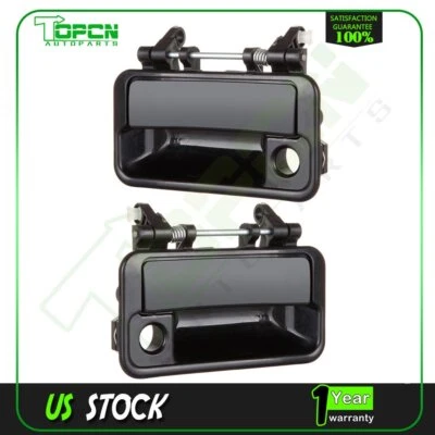 Par de manijas de puerta exteriores negras delanteras izquierda derecha para Geo Metro 1889-1994 Foto 1 de 4