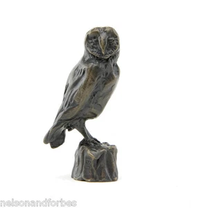 Massive Bronze Eule Skulptur Schleiereule Maquette von Sue Maclaurin - Bild 1 von 7