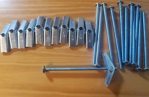 12 PZ BULLONI A TESTA SCANALATA ROTONDA 3/16 X 4" ANCORAGGIO PARETE - Foto 1 di 4
