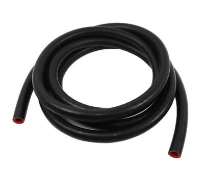 5 feet 1-Ply Reinforced Silicone Heater Hose 13mm 1/2" ID High Temperature BLACK - Image 1 of 2