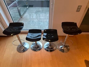4 Barhocker TOCO von Bo Concept höhenverstellbar, Acryl schwarz-Chrom - Bild 1 von 5