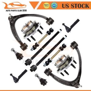 Qty(12) Lower Control Arm Wheel Bearing Tie Rod For 2010 2011 Cadillac Escalade
