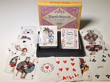 ESPAÑA IMPERIAL naipes Fournier Playing Card Double Deck Spain Gold Corner SERNY