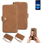 2in1 protection case for Bluboo Maya Max wallet brown cover pouch