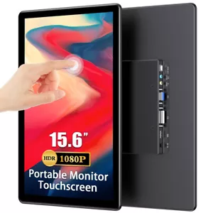 UPERFECT 15.6 inch Portable Monitor Touchscreen PC Monitor Touch Screen HDMI DVI - Picture 1 of 12