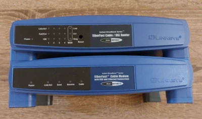 Cisco-Linksys Cable Modem and Linksys Cable / DSL Router With 4 Port Switch - Image 1 of 4
