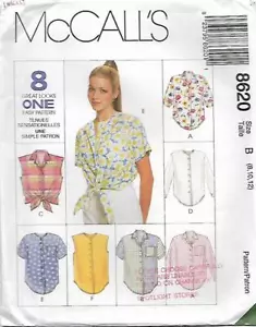 D6 McCALL'S 8620: CAMISA TALLA 8-12 PATRÓN DE COSTURA - Imagen 1 de 3