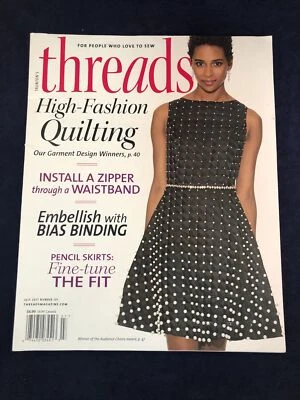 Taunton's Threads Magazine July 2017 Pencil Skirts Quilting Bias Binding - Image 1 of 4