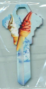 ICECREAM CONE PRINT KEY BLANKS SC-1 (STYLE1) - Picture 1 of 1