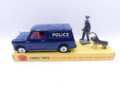 CORGI TOYS 448 * B.M.C. MINI POLICE VAN W/ TRACKER DOG  * OVP * 1965 - Bild 1 von 4