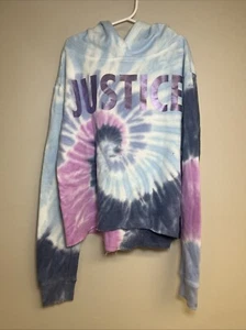 Girls Justice sweatshirt Hoodie size 12 Long Sleeves Cropped - Picture 1 of 4
