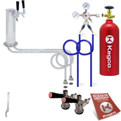 Kit de conversión Kegco Standard 2 productos torre Kegerator con 5 lb. Tanque de CO2 Foto 1 de 4