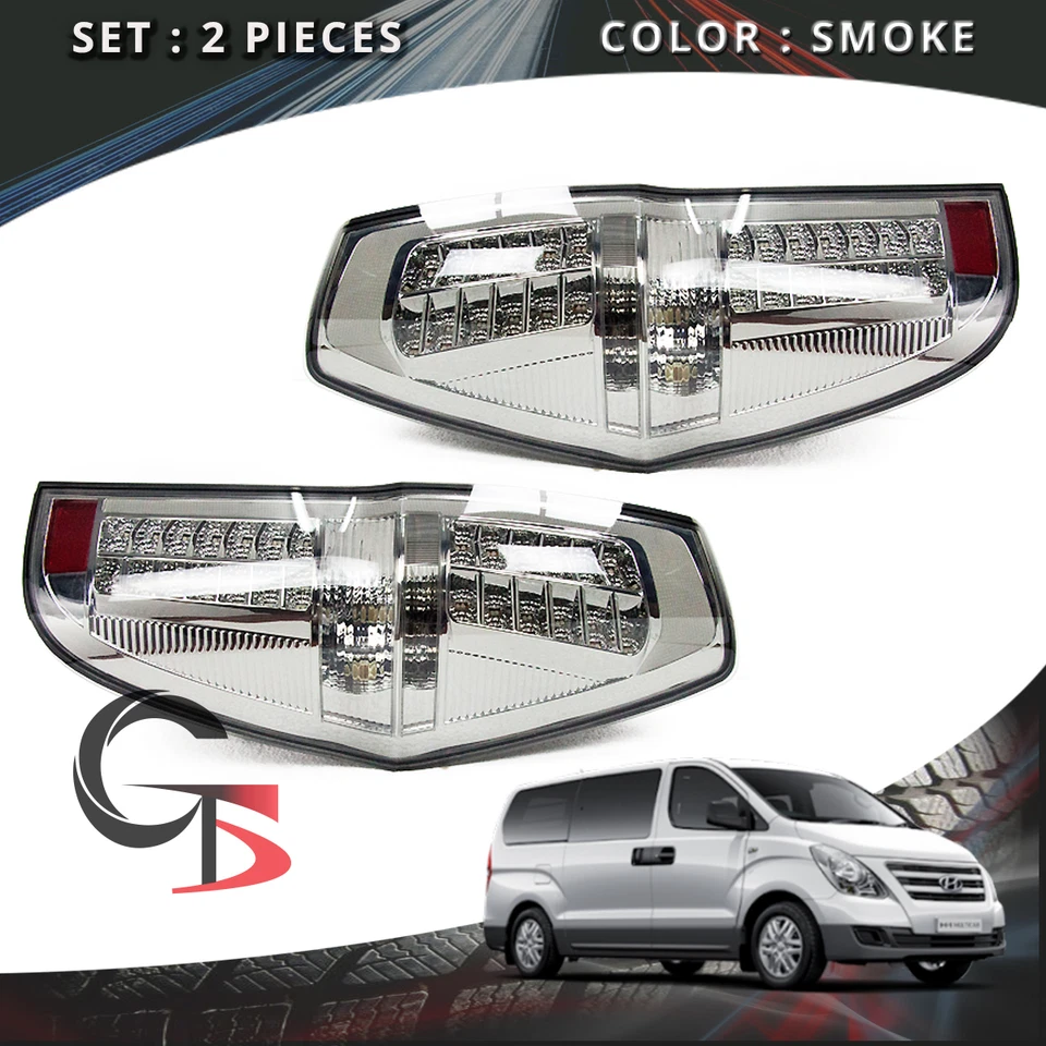 Set Rear Tail Lamp Light LH RH Black Smoke Trim For Hyundai H-1 Van 2013 - 2017 Foto 1 de 3
