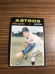 1971 Topps Baseball High# 741 Skip Guinn Houston Astros Nice