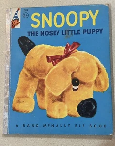Snoopy The Nosey Little Puppy Jules Liebenthal Rand McNally Elf Book 25c Cover - Imagen 1 de 10