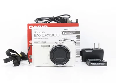 Casio HIGH SPEED EXILIM EX-ZR1300 White 16.1 MP Digital Camera Used From Japan - Image 1 of 4