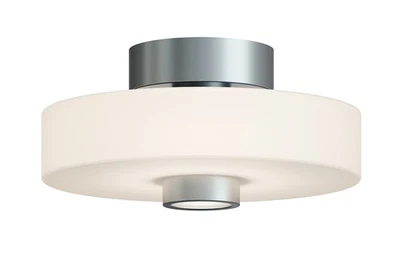 AFX SYDC13LAJUD Sydney 13"W Flush Mount Drum Ceiling Fixture - Nickel - Image 1 of 4