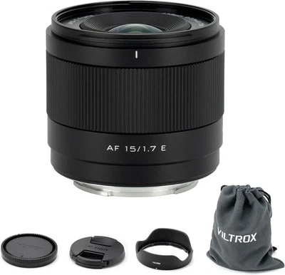 US VILTROX AF 15mm F1.7 APS-C Prime Lens for Sony E Mount a6400 a6500 a7Ⅳ a7RⅣ - Image 1 of 4