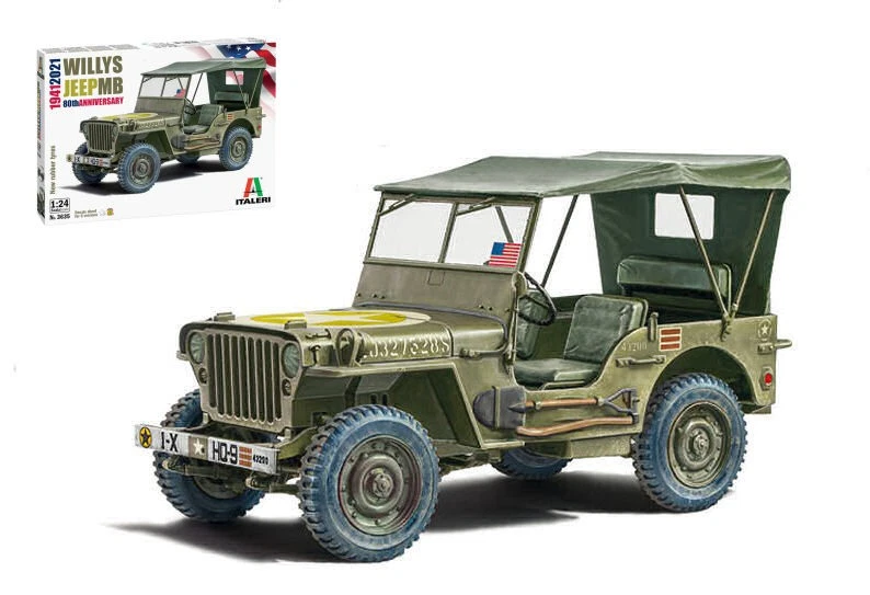 WILLYS JEEP MB 80th YEAR ANNIVERSARY KIT 1:24 - Immagine 1 di 1