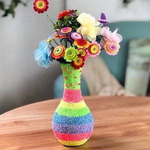 DIY Material Kit for Vase Button Bouquet Flower Arrangement Educational Tools - Picture 1 of 1