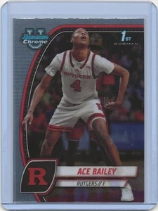 2024-25 Ace Bailey Bowman Cromo Universidad #1 Rutgers Caballeros Escarlata - Imagen 1 de 2