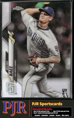 Michel Baez 2020 Topps Chrome #187 San Diego Padres Rookie Refractor - Image 1 of 2