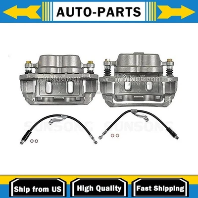 4 Piece Brake Caliper Set with Hoses Fits Chevrolet Captiva Sport 3.0L 2.4L_ - Image 1 of 4