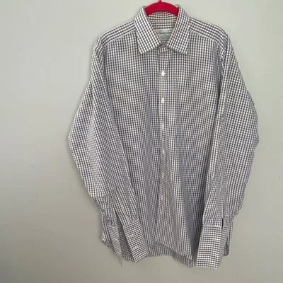Turnbull Asser London Men's Gingham Check Dress Shirt Made in England 16-41cm - Image 1 of 4