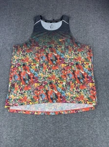 Nike Running Singlet Mens 2XL XXL Red Floral Dri Fit Wild Running AQ6765 891 - Picture 1 of 9