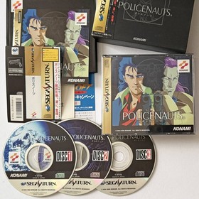Sega Saturn Policenauts First Limited Edition w/ Obi & Postcard SS NTSC-J