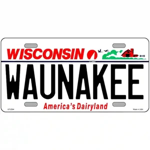 Waunakee Wisconsin Metal Sign - Imagen 1 de 1