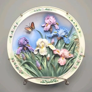 The Iris Garden 3D Teller Lena Liu schöne Gärten Kunst Skulptur #1 mit Echtheitszertifikat EUC - Bild 1 von 4