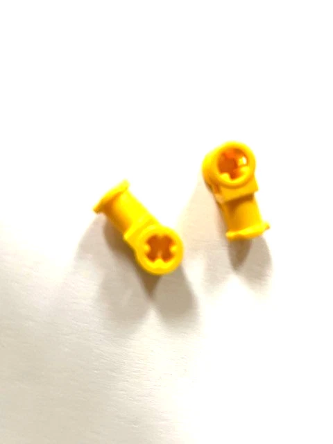 LEGO Technic Parts: Axle Connector w Axle Hole, #32039, Yellow - 2 Pcs - Image 1 of 1