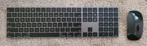 A1843 Apple Magic Keyboard z klawiaturą numeryczną + mysz Apple A1657 - kombi| czarna - Zdjęcie 1 z 2
