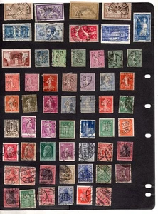 STAMP LOT OF PERFINS FROM FRANCE AND GERMANY - Picture 1 of 2