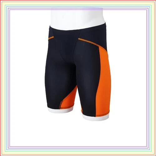 Bermuda de natação Mizuno GX-SONIC LITE meia espátula masculina preta/laranja GG - Imagem 1 de 1