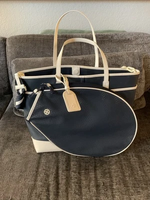 Bolso Tenis Tory Burch Tory Sport Convertible a Rayas en Excelente Estado Foto 1 de 4