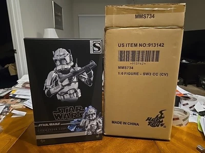 Boneco Star Wars Hot Toys Commander escala Cody cromado 1/6 (MMS734)!!! - Imagem 1 de 4