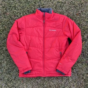 Columbia Jacke Damen M rot Omni Heat Interchange isoliert Ski Puffer Mantel - Bild 1 von 7