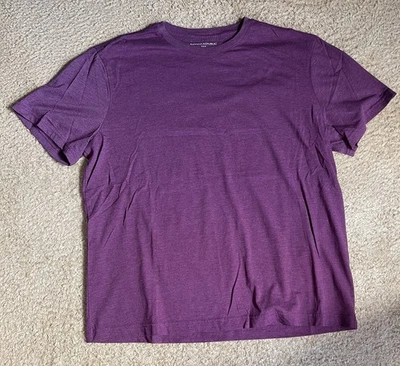 Camiseta Banana Republic Para Hombre Premium Lavado Púrpura Manga Corta Cuello Redondo Talla XL Foto 1 de 4