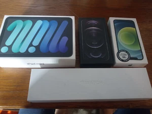 Lot Of 4 Empty iPhone iPad Mini Apple Watch Boxes No Phones Boxes Only - Picture 1 of 4