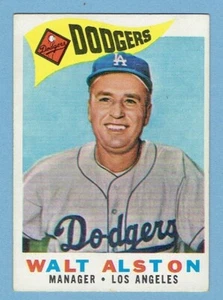 WALTER ALSTON 1961 TOPPS CARD #212 NO CREASES CLEAN BACK EX/MT L.A. DODGERS - Picture 1 of 1